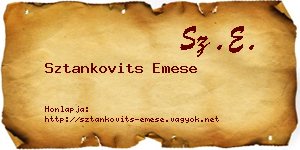Sztankovits Emese névjegykártya