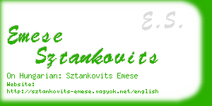 emese sztankovits business card